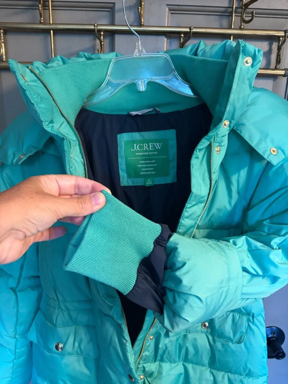 J. Crew Women's Chateau Puffer Coat - Classic Green